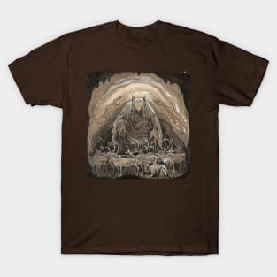 Cave Troll illustration by John Bauer T-Shirt